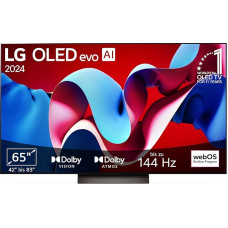 LG OLED65C47LA TV 65 Inch (165 cm) OLED evo TV (α9 Gen7 4K AI Processor, webOS 24, Dolby Vision, up to 120 Hz) [Model Year 2024]