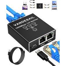 VANDESAIL LAN skirstytuvas nuo 1 iki 3 1000 Mbps RJ45 Ethernet skirstytuvas Gigabitinio tinklo jungiklis su USB maitinimo kabeliu LAN jungiklis kompiuteriui