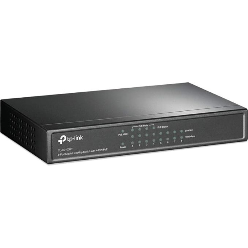 TP-LINK TL-SG1008P 8X prievadas staliniam kompiuteriui 4xPoE