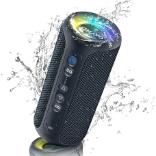 OHAYO Bluetooth Speaker 40 W Portable Bluetooth Box with LED Light, Music Box with Huge Bass, 360° Stereo Sound, IPX7 Water Protection, 30H Battery, 3 Modes, Wireless Outdoor Speaker for iPhone