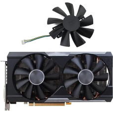 Dotodo GAA8B2U/GAA8S2U 4 kontaktų GPU aušinimo ventiliatorius, skirtas Sapphire R9 380 380X 2g/4G D5 grafinei plokštei, pakaitinis ventiliatorius, juodas, 1 vnt.