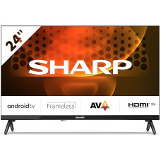 SHARP 24FH6EA HD Ready Frameless Android TV 60 cm (24 Inches), 3 x HDMI, 2 x USB, Dolby Digital, Active Motion 400