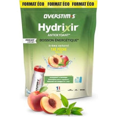 OVERSTIM.s - Hydrixir Bebida Antioxidant (3kg) - Bebida Isotónica Energética para el Deporte - Hidratación y Rendimiento - Sabores Naturales - Sin Ácidos - Sin Conservantes - Sabor Té de Melocotón