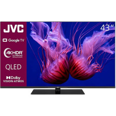 JVC Google TV 43 Inch QLED TV (4K UHD Smart TV, HDR Dolby Vision, Dolby Atmos, Triple Tuner) LT-43VGQ8255