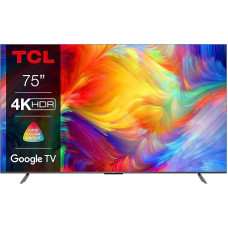 TCL 75P739 75 Inch TV, 4K HDR, Ultra HD, Smart TV Powered by Google TV, Frameless Design (Dolby Vision & Atmos, Hands-Free Voice Control, Compatible with Google Assistant & Alexa)