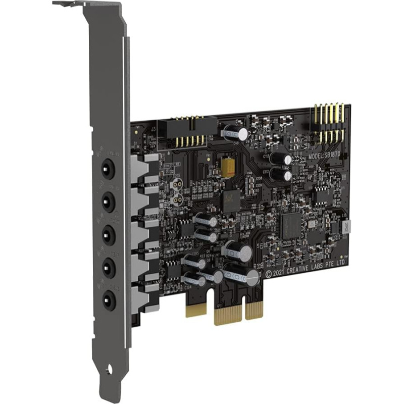 CREATIVE Sound Blaster Audigy Fx V2 atnaujinama didelės skiriamosios gebos vidinė PCI-e garso plokštė su diskrečiu 5.1 garsu ir virtualiu erdviniu garsu, 