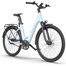 ADO E-Bike Air 28 Elektrinis dviratis, Elektriniai dviračiai Pedelec diržinė pavara, E Bike 28 colių, Moment jutiklis, 1 pavara, Galinis variklis, 345.00 Wh baterija, Elektrinis dviratis moterims / vyrams, Dviračio dėtuvė, Žibintas