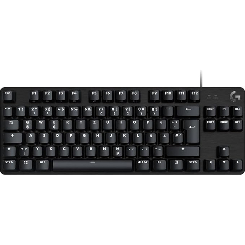 Logitech G 413 TKL SE Mechanical Gaming Keyboard - With Backlight and Tactile Mechanical Switches, Anti-Ghosting, Compatible with Windows, macOS, German QWERTZ Layout - Black