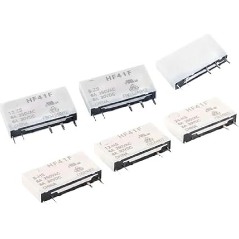 HF41F-24-ZS HF41F-12-ZS HF41F-5-ZS HF41F-5-HS HF41F-12-HS HF41F-24-HS Industrial Relay Subminiature Power Relay 41F HF41F Control Relays (24-ZS) Pack of 10