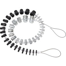 Nut and Thread Checker - 44 Gauges for Accurate Size Identification, Zinc Alloy, Inch and Metric Sizes, Ideal for Workshops