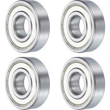 4 x 63/22-2Z 22 mm x 56 mm x 16 mm aukštos anglies chromuoto plieno Z3 dvigubo guminio sandarinimo rutuliniai guoliai (ABEC3)