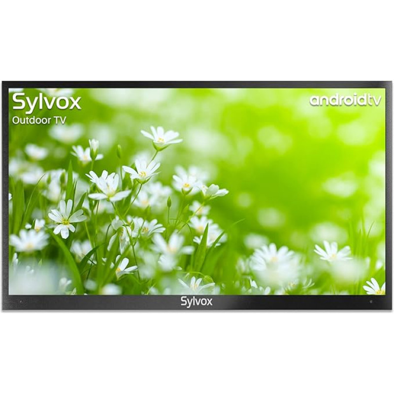 SYLVOX 75 Inch Outdoor TV 1000 Nits IP55 Waterproof, Smart Android TV 4K UHD. HDR 10 Dolby Audio TV, Voice Search, DTV & ATV, DVB-T/C/T2/S/S2, HBBTV Google Assistant Built-in Partial Sun Deck PRO