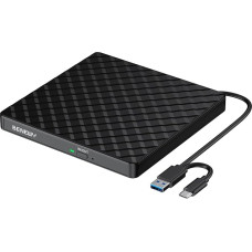 BENEWY išorinis CD DVD diskas nešiojamajam kompiuteriui, CD diskas, išorinis USB 3.0, skirtas PC Windows 11/10/8.1/7, USB C išorinis DVD įrašymo įrenginys, išorinis DVD diskas, išorinis Windows Linux Mac OS MacBook iMac