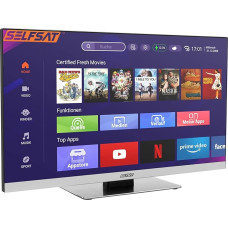 SELFSAT Smart LED TV 1255 (55 cm/22) Frameless TV with DVB-S2/C/T2 HD Tuner with WLAN and Bluetooth