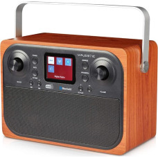 Majestic RT 197 DAB DAB/DAB+/FM Radio, Bluetooth, LC Display, AUX-IN, Headphone Output, Alarm Clock, 2 Alarms, 3 Ringtones