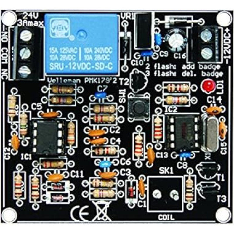 VELLEMAN - VM179 modulis Kortelių skaitytuvas 66 mm x 62 mm x 20 mm 840407