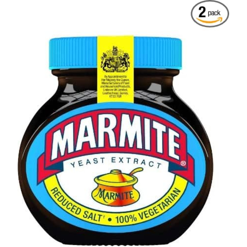 Marmite Reduced Salt Yeast Extract Spread 2 x 250 g (500 g) - Spicy Bread Spread