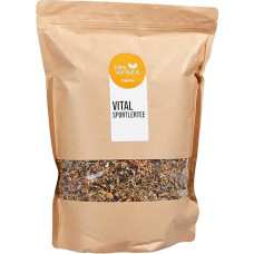 teeverliebt - Herbal Blend Vital Sports Tea 1000 g I Žolelių arbatos mišinys I Stimuliuojantis ir stimuliuojantis - be kofeino I Aromatinis su obuoliais anyžiais gervuogėmis pankoliais apelsinais pipirmėtėmis I 1 kg