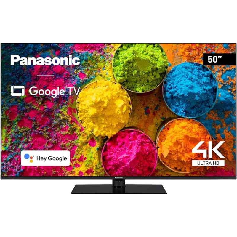 Panasonic TX-50MX700E, 50 Inch 4K Ultra HD LED Smart TV, High Dynamic Range (HDR), Dolby Atmos & Dolby Vision, Google TV, Google Assistant, Chromecast, Midfoot, Black