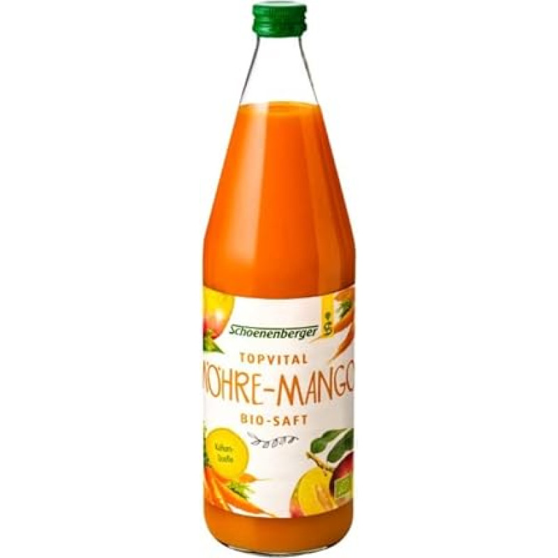 TOPVITAL Kurdrink Morkų ir mangų gėrimas Ekologiškas Schoenenberger 750 ml