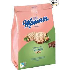 Manner Tartchen | Crispy Biscuits with Hazelnut Cream | Pack of 6 (400 g)