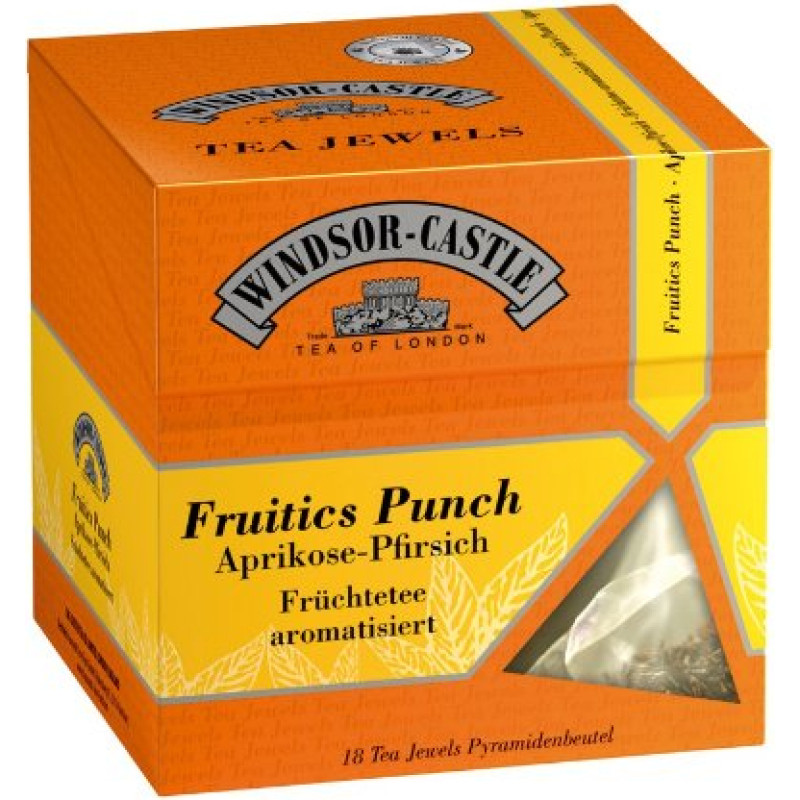 Windsor-Castle Fruitics Punch Tea Jewel, Pyramid Pouches, 18 Pack, 45 g