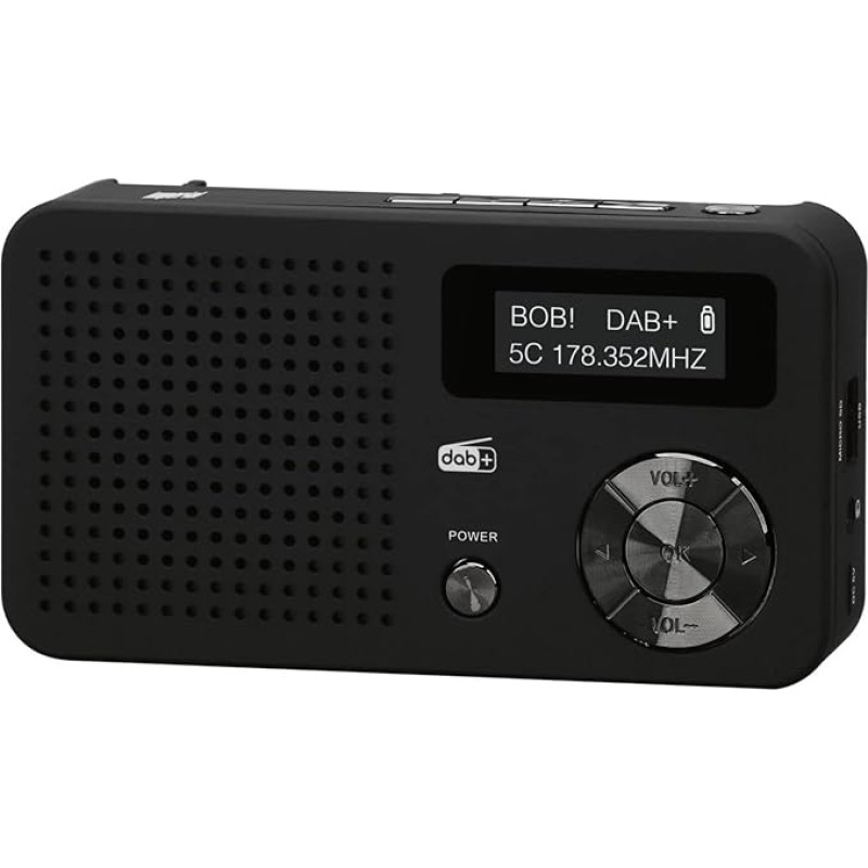 Imperial DABMAN 13 (DAB+, FM, Speaker, Display, USB, MicroSD, Battery Operated, Small, Button Control) Black