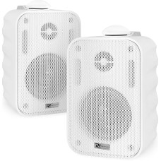 Power Dynamics Pair of DIFFUSS 60 W ALTOPARLANTI STAGNA IP56 Outdoor Use White with Wall Brackets