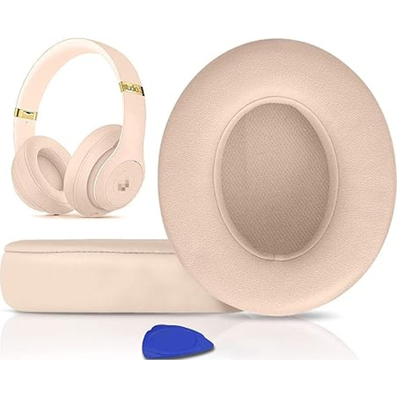 SoloWIT® Professional Replacement Ear Pads for Beats Studio 2 & Studio 3 Wireless & Wired Over-Ear Headphones with Soft Protein Leather, Noise Isolation Memory Foam