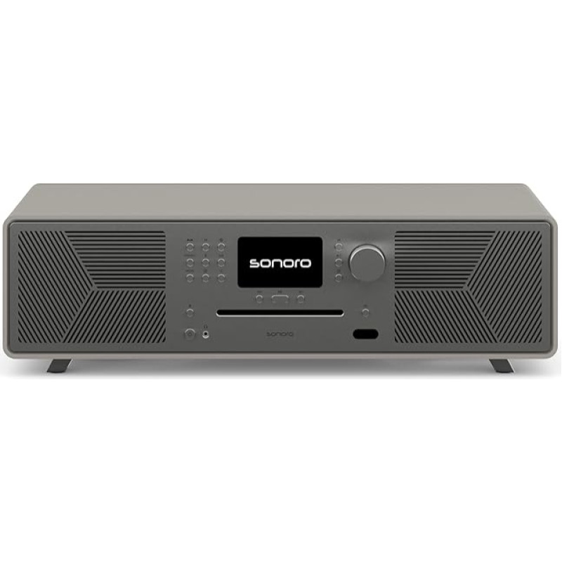 sonoro Meisterstück (Gen.2) Compact System with CD Player, Bluetooth and Internet Radio (Airplay, Chromecast, Spotify, Tidal, FM, DAB+, USB) Sandstone