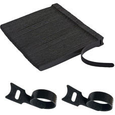120 Stück schwarze wiederverwendbare Kabelbinder, Klettbänder, Kabelbinder, Organizer für Zuhause, lange Kabelbinder, USB-Datenkabel