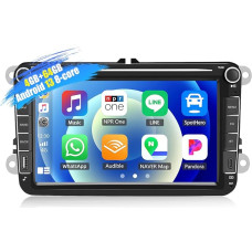 [4+64G 8 branduolių] CAMECHO Android 13 automobilinis radijas VW Golf 5 6 Polo Tiguan Caddy Skoda Passat su Carplay/Android Car/Mirrorlink, 8 colių talpinis jutiklinis ekranas su WiFi GPS FM Bluetooth