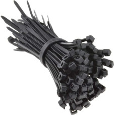 KafTon Cable Ties (3.6mm x 100mm) 100 Pack, UL Approved, Perfect for Tidying Computer and Network Cables, Plant Support, Winding, Drain Snake, Gardening, Office (Black)