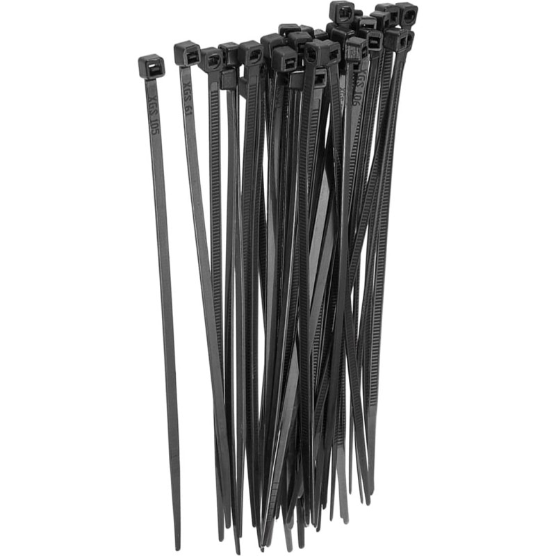 Rebower Cable Zippers Nylon Cable Envelopes [for Home Garage and Daily Use] - 5 x 0.13 Inches / Black / Pack of 500