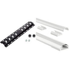Sony SU-WL450 Wall Mount for BRAVIA TVs, Black, SUWL450 & Hama Sturdy Aluminium Cable Duct White (1.1 m Length, for 5 Cables, Robust Semicircular Metal Cable Cover)