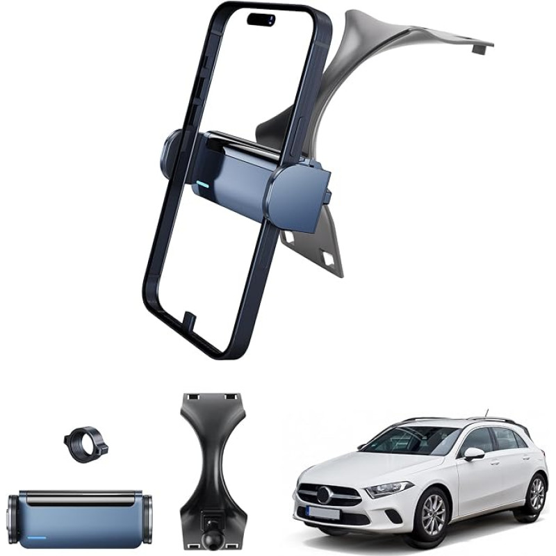 Coleya Car Mobile Phone Holder Compatible with Mercedes Benz A-Class W177 V177 2019-2024 / GLA CLA 2020-2024, Benz Electric Mobile Phone Holder, 360° Rotation, Compatible with All Smartphones 4 - 7