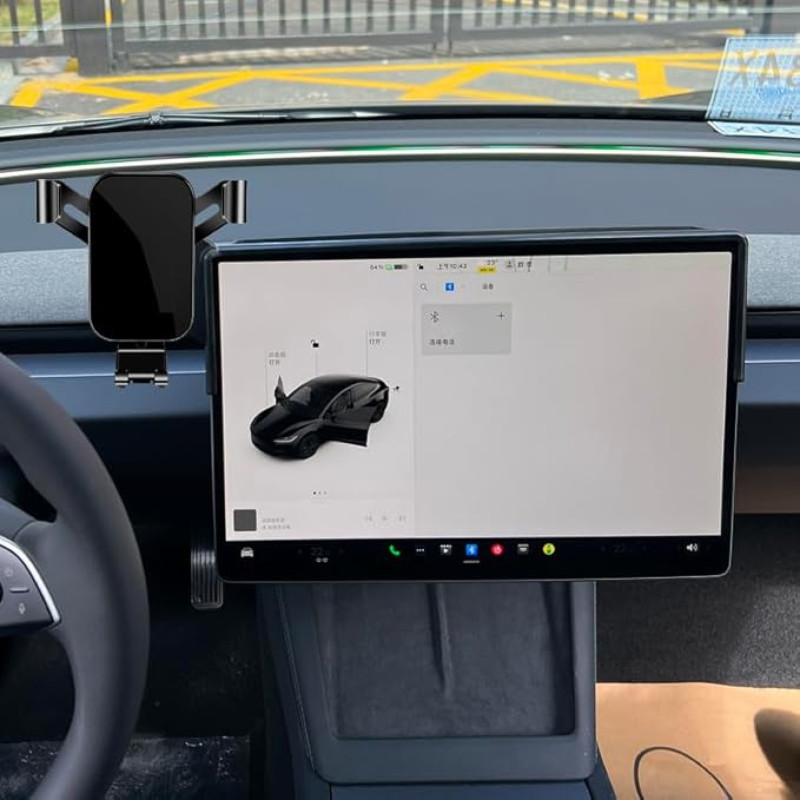 LSXEL Automobilinis telefono laikiklis, suderinamas su Tesla Model 3 y Priedai Mobiliojo telefono laikiklis 2021 2022 2023 2024 (skirtas Model 3 2024)