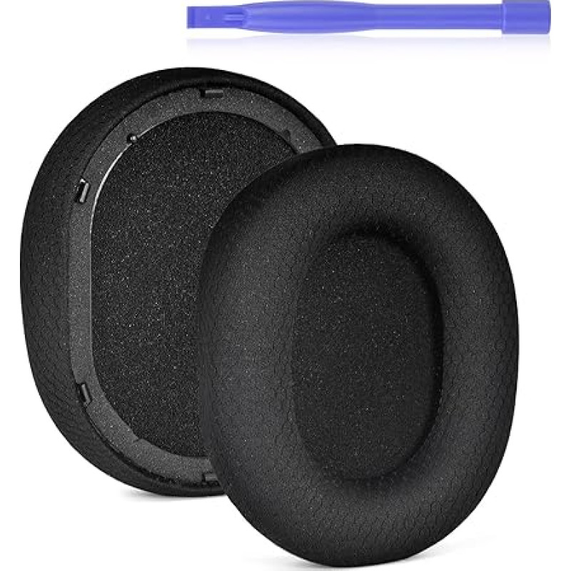 Replacement Ear Pads Compatible with Razer BlackShark V2 Pro and USB Wired & Wireless Gaming Headset Noise Isolating Memory Foam and Fabric Ear Covers with Stick Holder