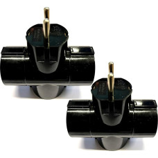 RCE B01SBKX2 Triple Socket T-Adapter Multiple Socket German Schuko Socket Strip 3-Way 16A Plug Max 3680W - Pack of 2