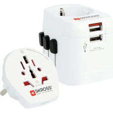 SKROSS Country Plug Pro Light USB World (2xA) White