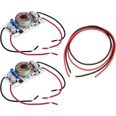 Youmile Pack of 2 DC-DC Boost Converter Module 10-40V to 10-50V 10A 250W Adjustable Voltage Regulator CC CV Power Supply Module with 24AWG Cable