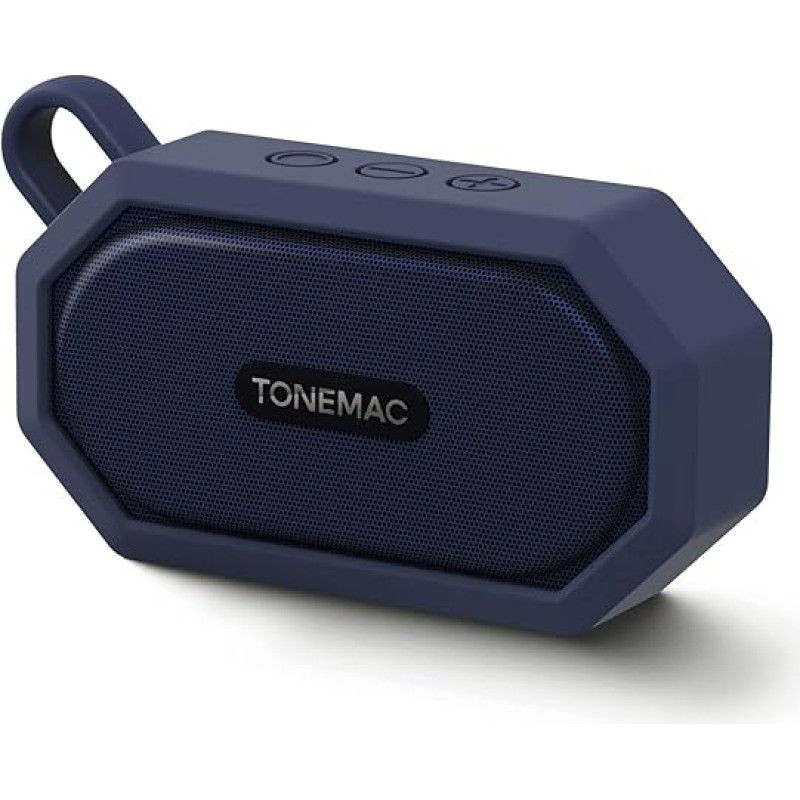 TONEMAC Mini Bluetooth Speaker, B1 IP67 Bluetooth Speaker, 7 Hours Playtime, Portable Speaker Bluetooth, Wireless Speaker with Bass, Lightweight Outdoor Speaker for Travel, Blue