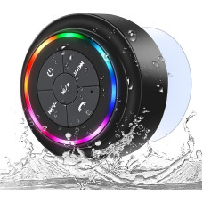 ANLEDDA Bluetooth Speaker with LED Light, Music Box, Portable Bluetooth Box with IPX7 Waterproof Hands-Free Function for Phone, Outdoor Portable Bluetooth Speaker for Home, Garden, Travel