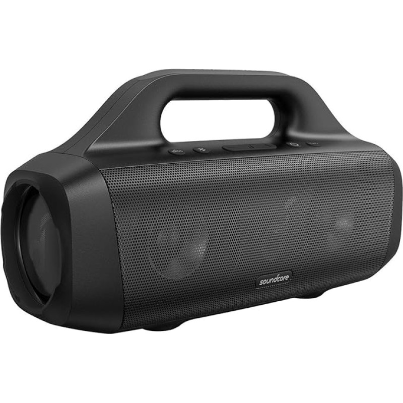 Soundcore Motion Boom Bluetooth Lautsprecher von Anker, mit Titan Audiotreibern, BassUp Technologie, IPX7 Wasserschutz, 24h Akku, mit Trageschlaufe, ideal für draußen, Garten, Strand (Generalüberholt)