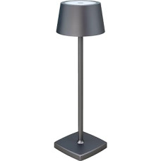 MADCKDEDRT Įkraunama stalinė lempa, stalinė lempa, belaidė, naktinė lempa, aliuminis, LED stalinė lempa, tinkama vidaus ir lauko apšvietimui (antracitas)