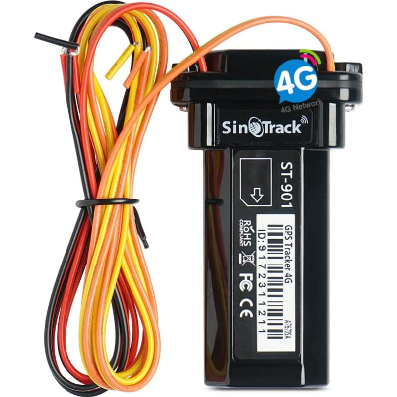 SinoTrack GPS Tracker Car, ST-901L 4G Mini GPS Tracker Locator Real Time Locator for Car Motorcycle Truck Taxi