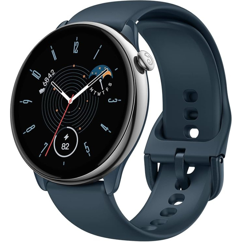 Amazfit GTR Mini 43 mm išmanusis laikrodis moterims ir vyrams, su tiksliu GPS sekimu, fitneso sporto laikrodis su 120+ sporto režimų, 14 dienų baterijos veikimo trukme, širdies ritmo ir deguonies kiekio kraujyje matuokliu