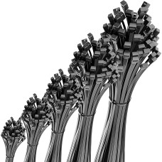 deleyCON Pack of 50 Cable Ties 780 mm x 9 mm (78 cm x 0.9 cm) Plastic Cable Ties Cable Holder Cable Fixation Very High Tensile Force and Tear Resistance Household and Commercial Black