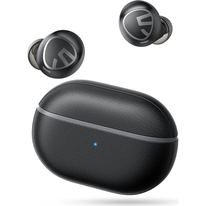 SoundPEATS Free2 Classic Bluetooth 5.1 belaidės ausinės su 30 valandų veikimo trukme IPX5 atsparios vandeniui, skirtos sportui, stereofoninės ausinės į ausis, įmontuotas mikrofonas aiškiems skambučiams, juodos spalvos