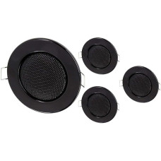4 pakuotės įleidžiami mini garsiakalbiai Metalinis lubų garsiakalbis - dizainas - juodas